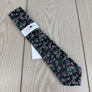 712 Tayion by Montee Holland Floral Men's Tie 001 Black $55 Polyester 2YC24-2012